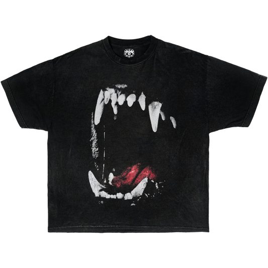 Dog Teeth Streetwear Boxy Tee Unisex Cotton Boxy Fit 240 GSM