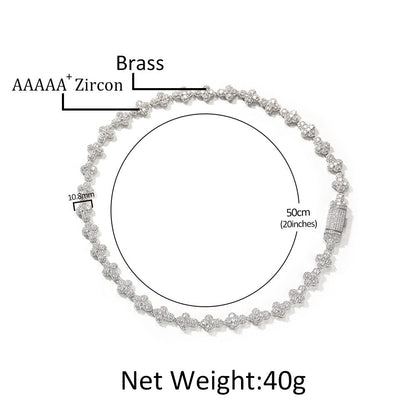 mens gold cross moissanite chain necklace