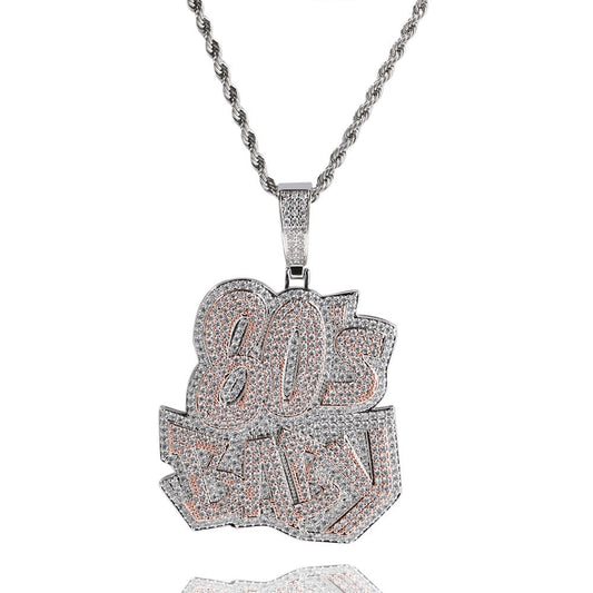 80Sbaby hip-hop diamond necklace