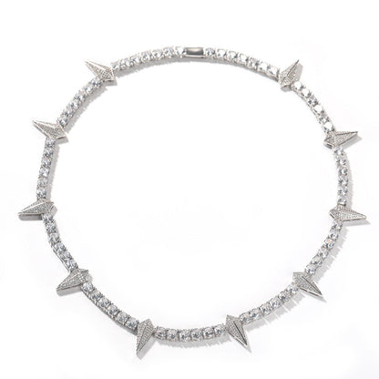 Hip-hop Black Panther zircon tennis chain