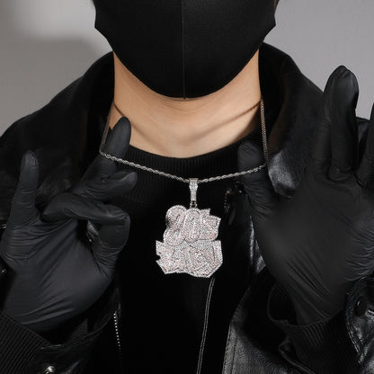 80Sbaby hip-hop diamond necklace