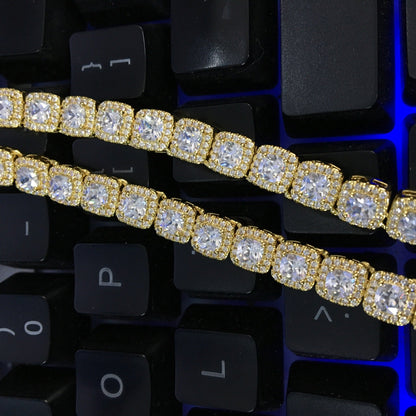 mens gold Gold Plated Rock Candy Chain necklace