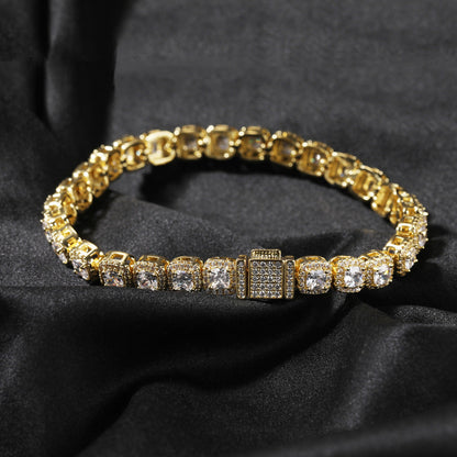 mens gold Gold Plated Rock Candy Chain necklace