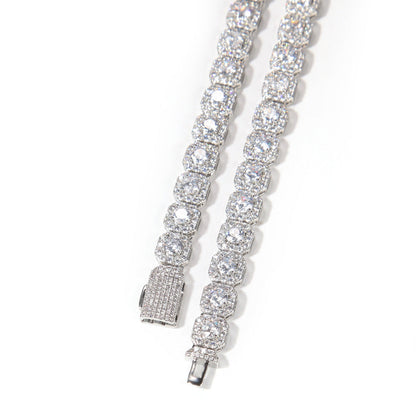 Hip-hop 9mm zircon-encrusted rock candy bracelet
