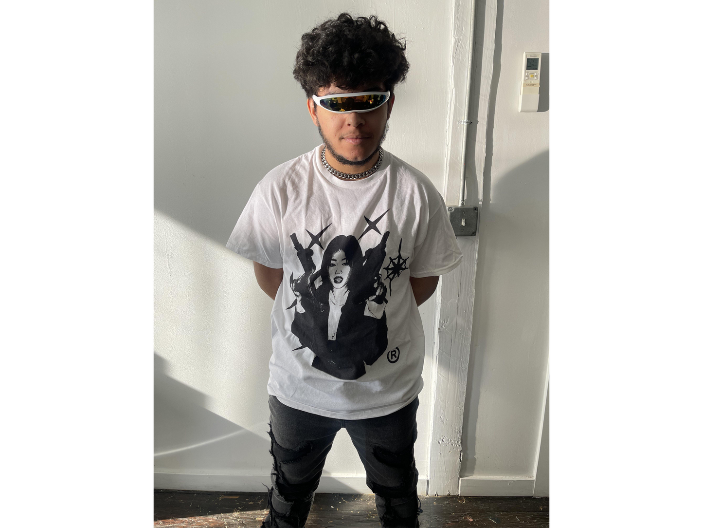 Twin Uzi Streetwear Tee 100 Percent Cotton True To Size Casual Graphic Shirt For Everyday Wear