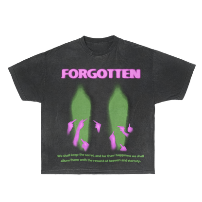 Paranormal Forgotten Garment Dyed Streetwear Tee Cotton Short Sleeve T Shirt