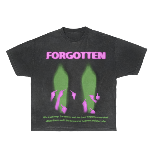 Paranormal Forgotten Garment Dyed Streetwear Tee Cotton Short Sleeve T Shirt